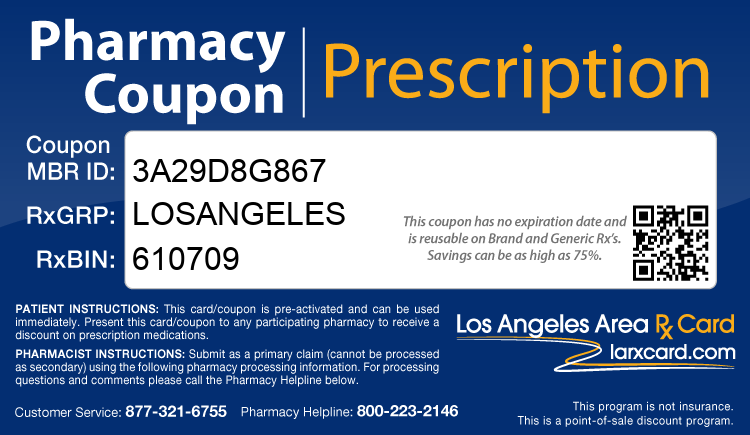 Los Angeles - Free Prescription Drug Coupon Card